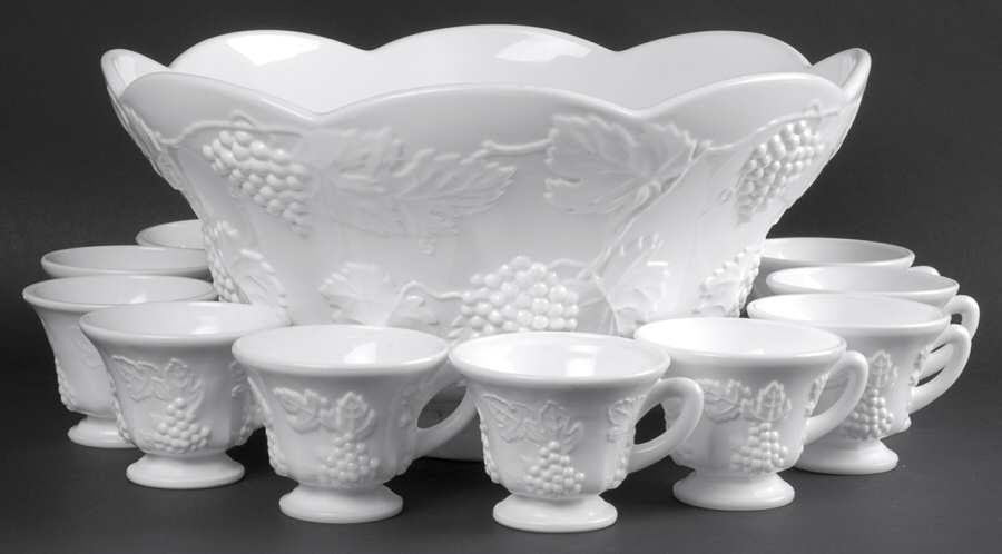 Harvest Milk Glass (13 Piece) Punch Set (PUNM2 + 12 PCU) by Colony-1