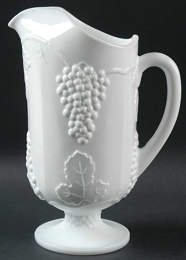 Harvest Milk Glass 40 Oz Ice Lip Pitcher by Colony-1