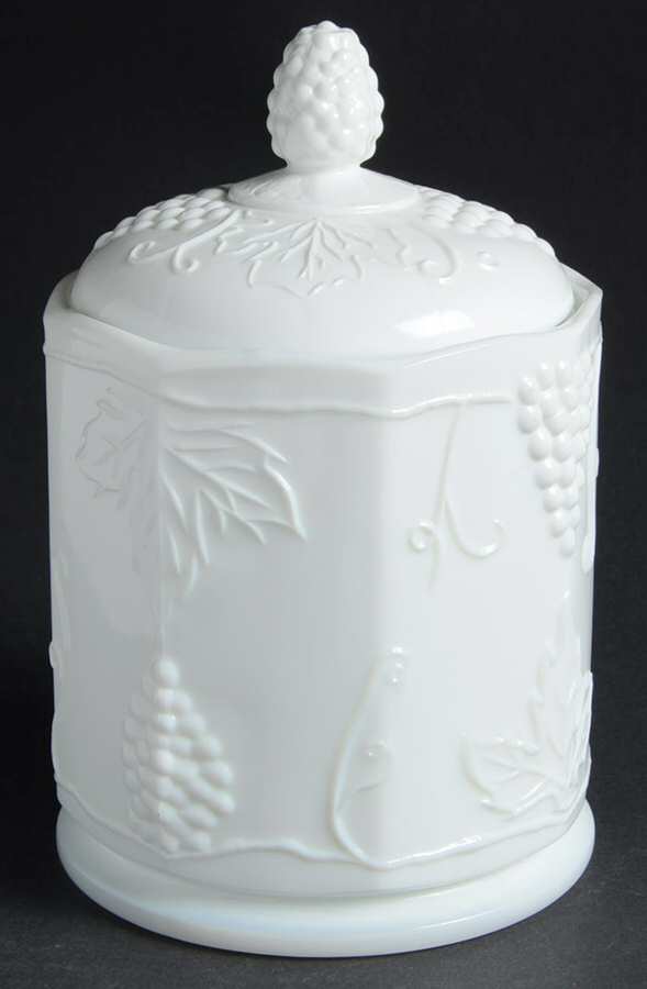 Harvest Milk Glass Small Canister & Lid by Colony-1