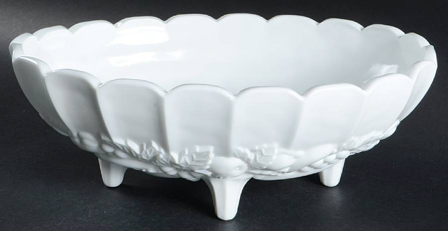 Harvest Milk Glass 12" Centerpiece by Colony-1