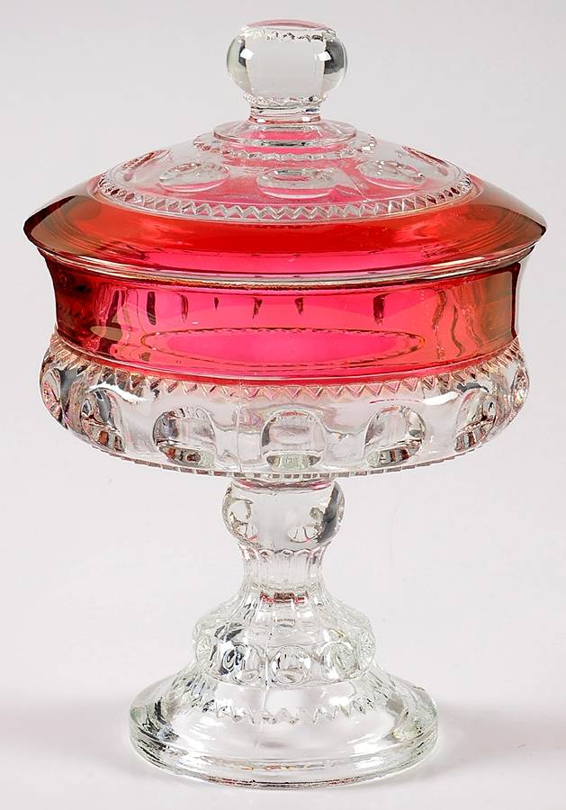 Ruby Crown Compote & Lid by Colony-1