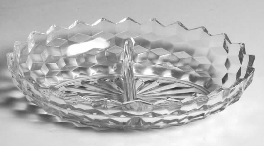 Whitehall Clear Divided Oval Vegetable Bowl by Colony-1