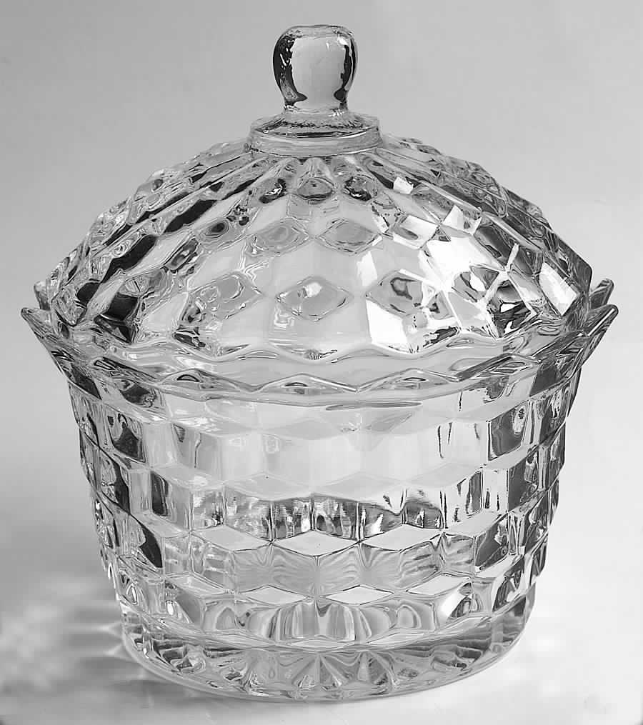 Whitehall Clear 6" Compote & Lid by Colony-1