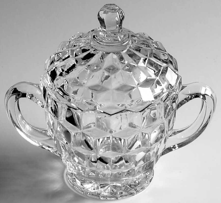 Whitehall Clear Sugar Bowl & Lid by Colony-1