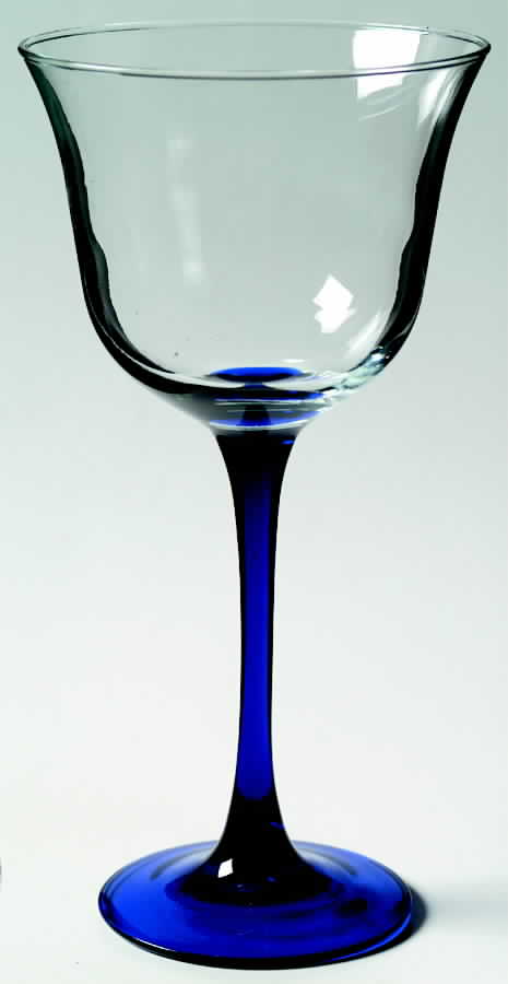 Americana Blue Water Goblet by Cristal D'Arques - Durand-1
