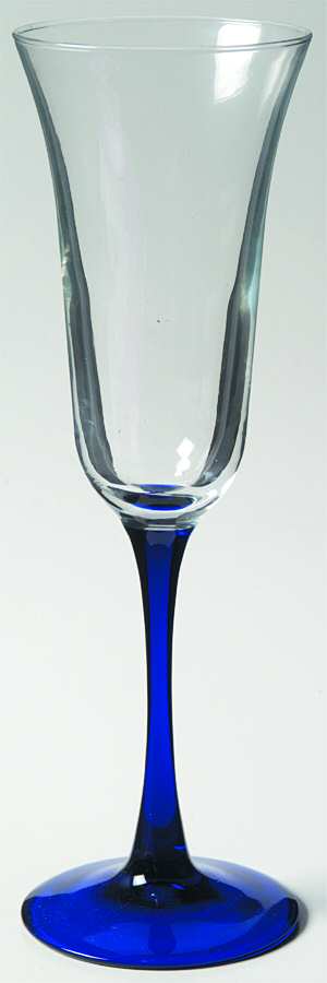 Americana Blue Fluted Champagne by Cristal D'Arques - Durand-1