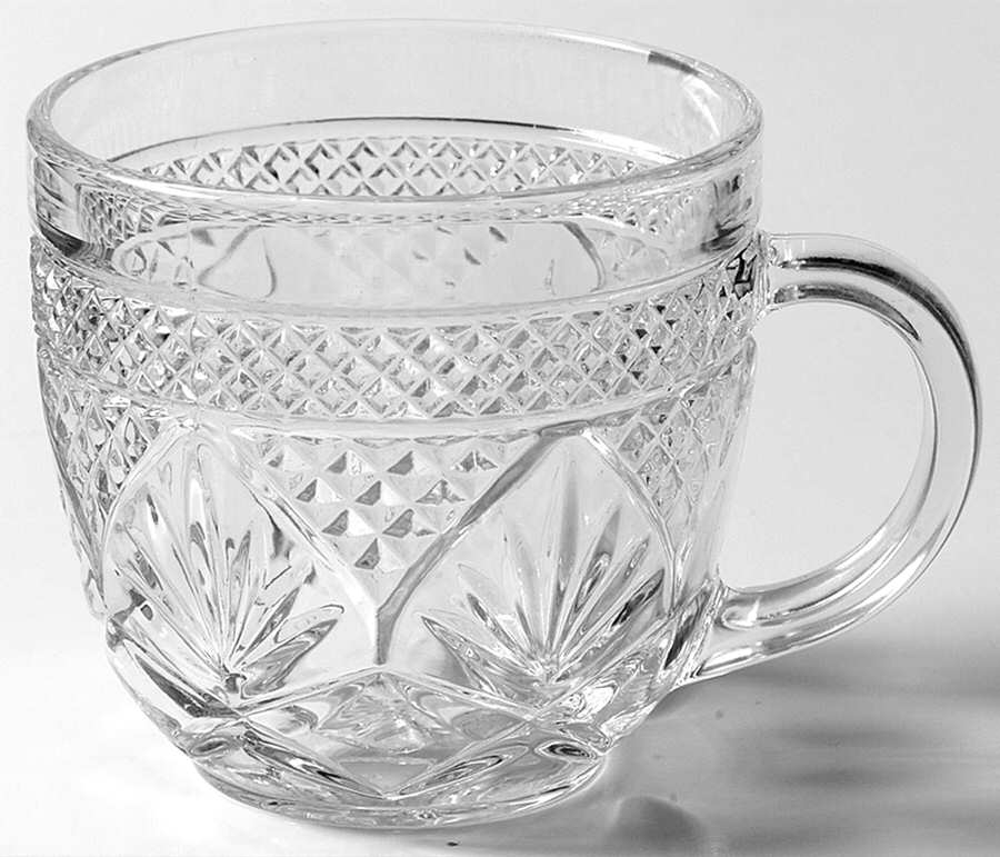 Antique Clear (No Knob, 6 Sided Stem) Snack Cup for Snack Plate by Cristal D'Arques - Durand-1