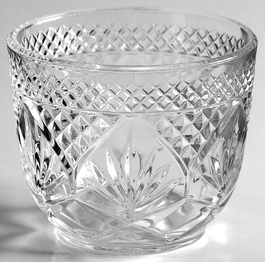 Antique Clear (No Knob, 6 Sided Stem) Open Sugar by Cristal D'Arques - Durand-1