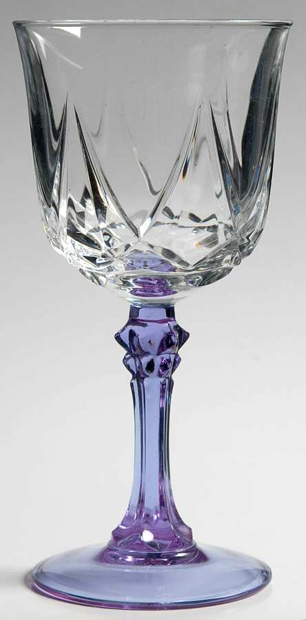 Auteuil Lilas Water Goblet by Cristal D'Arques - Durand-1