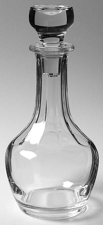 Chantilly Plain Decanter & Stopper by Cristal D'Arques - Durand-1