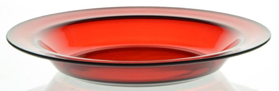 Cavalier Ruby Rim Soup Bowl by Cristal D'Arques - Durand-1