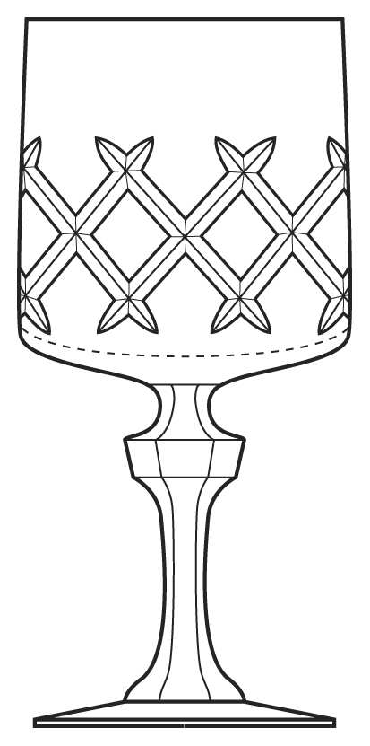 CRA5 Water Goblet by Cristal D'Arques - Durand-1