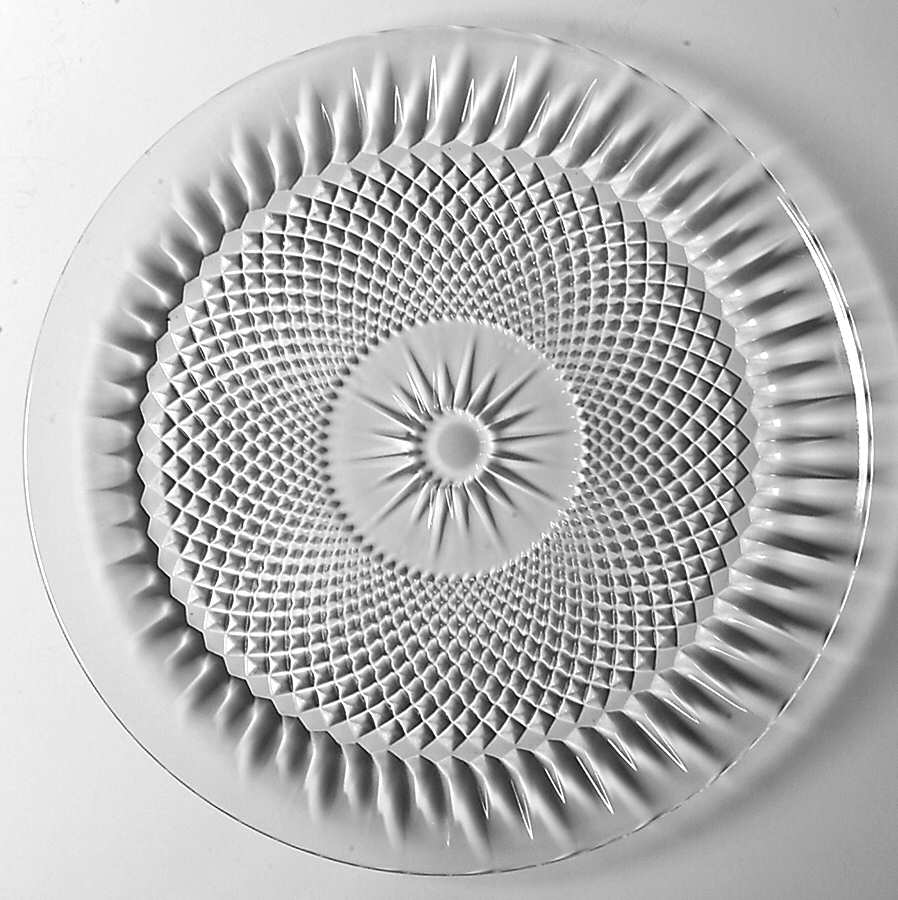 Diamant Torte Plate by Cristal D'Arques - Durand-1
