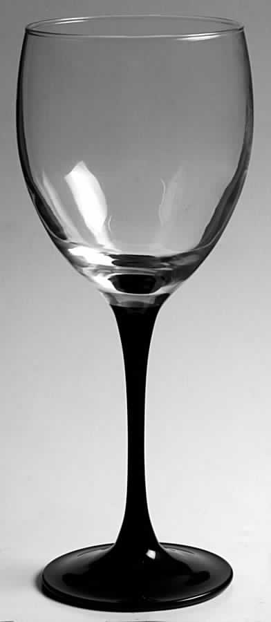 Domino Signature Black Water Goblet by Cristal D'Arques - Durand-1