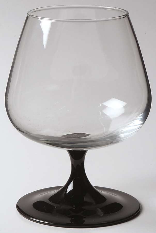 Domino Signature Black Brandy Glass by Cristal D'Arques - Durand-1