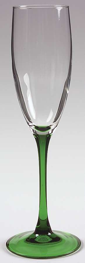 Emerald Fluted Champagne by Cristal D'Arques - Durand-1
