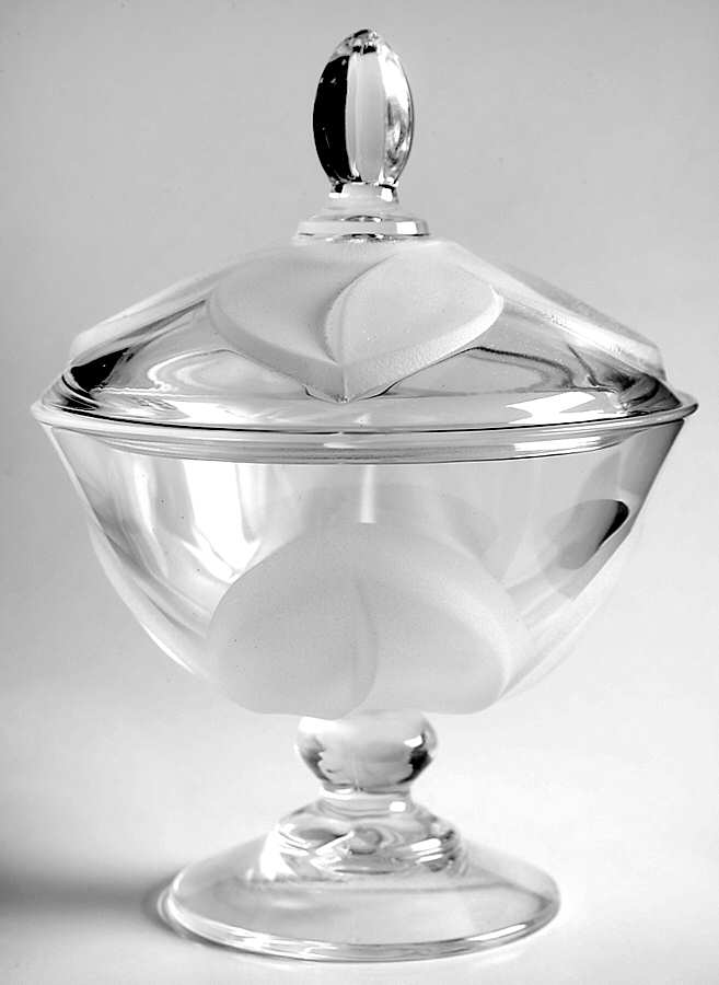 Florence Footed Candy Dish & Lid by Cristal D'Arques - Durand-1