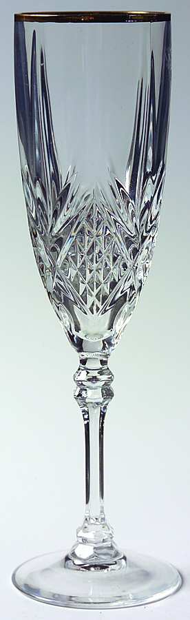 Fontenay (Gold Trim) Fluted Champagne by Cristal D'Arques - Durand-1