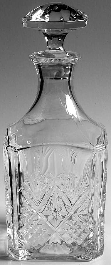 Fontenay Square Decanter with Stopper by Cristal D'Arques - Durand-1