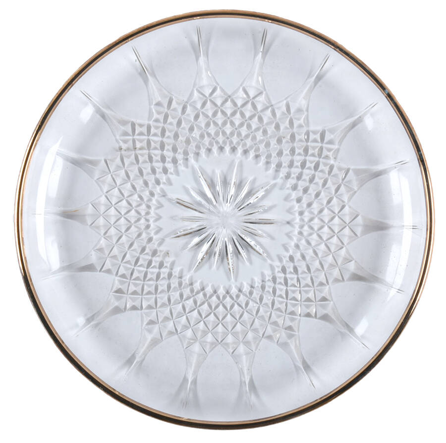 Longchamp Gold 7" Salad Plate by Cristal D'Arques - Durand-1