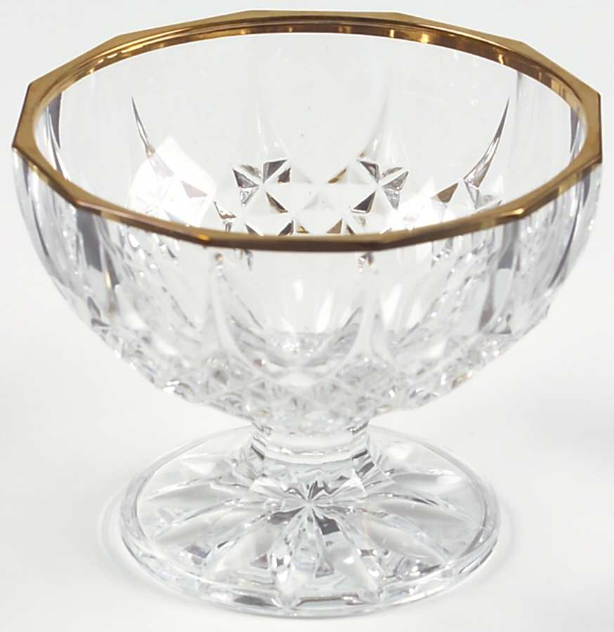 Longchamp Gold 4" Small Fruit/Dessert Bowl by Cristal D'Arques - Durand-1