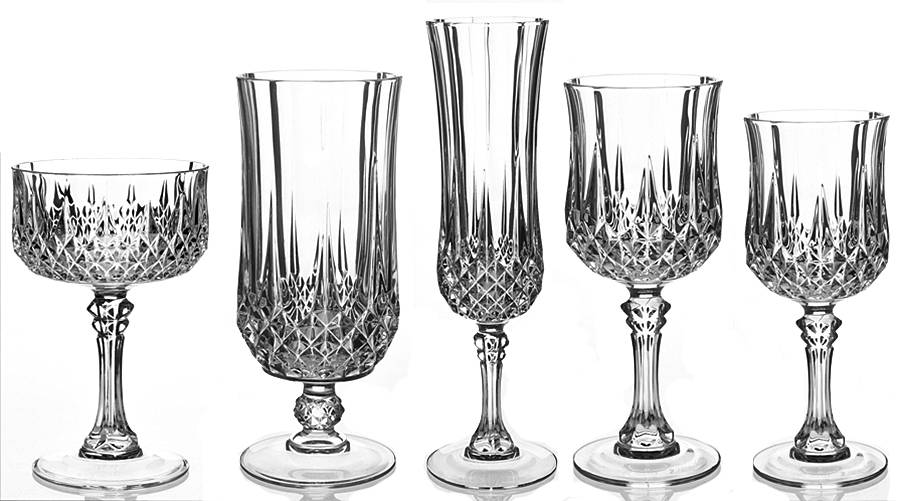 Longchamp (Clear) 5 Piece Place Setting by Cristal D'Arques - Durand-1