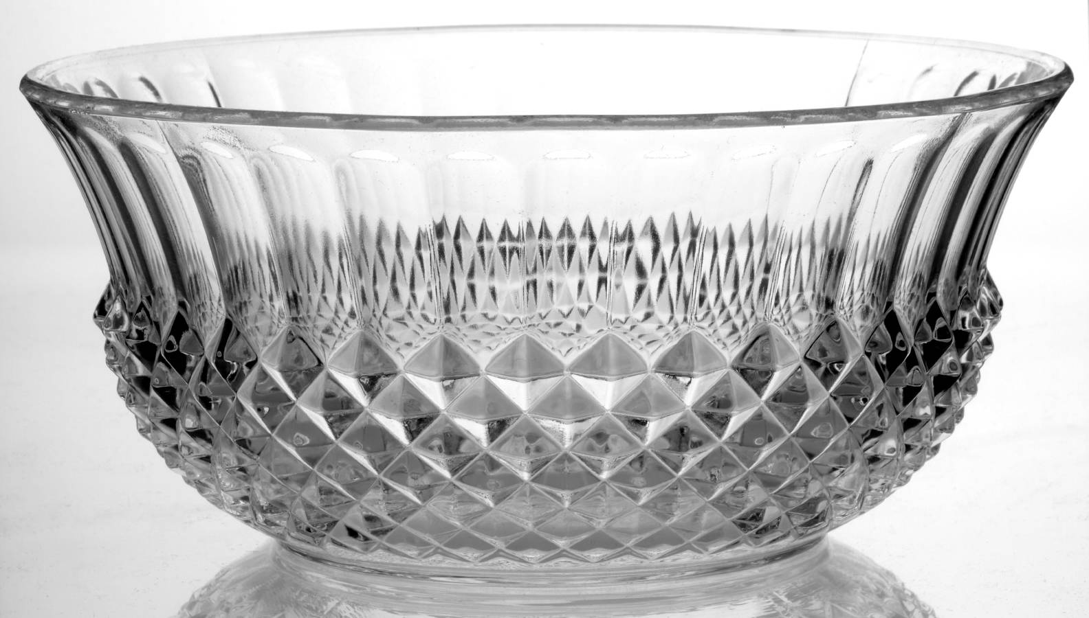 Longchamp (Clear) 8" Round Bowl by Cristal D'Arques - Durand-1
