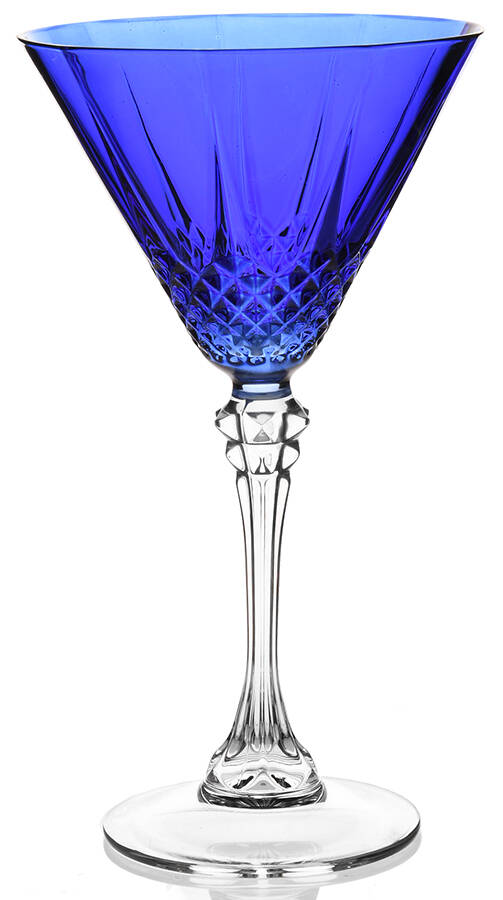 Longchamp (Clear) Cobalt Blue Martini by Cristal D'Arques - Durand-1