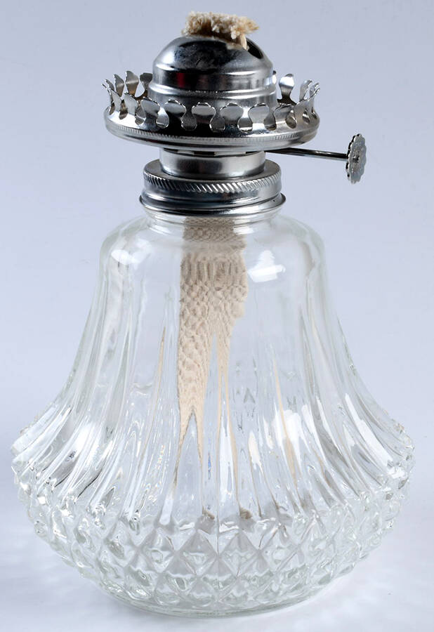 Longchamp (Clear) Oil Lamp No Shade by Cristal D'Arques - Durand-1