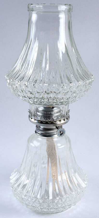 Longchamp (Clear) Oil Lamp & Shade by Cristal D'Arques - Durand-1