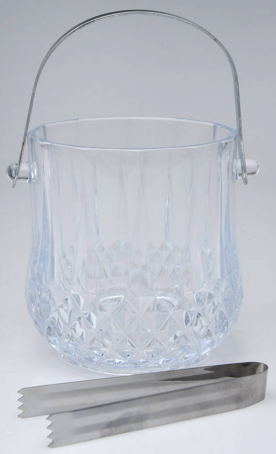 Longchamp (Clear) Ice Bucket with Detachable Handle and Tongs by Cristal D'Arques - Durand-1