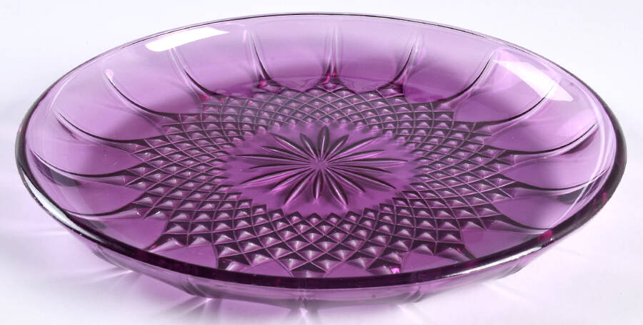Longchamp (Clear) 7" Amethyst Salad Plate by Cristal D'Arques - Durand-1