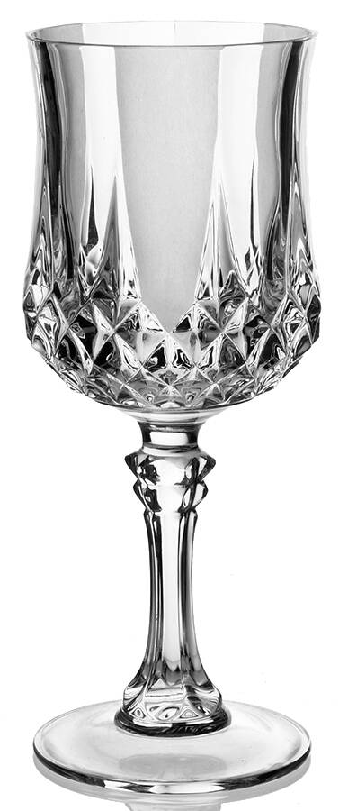 Longchamp (Clear) Frosted Clear Goblet by Cristal D'Arques - Durand-1