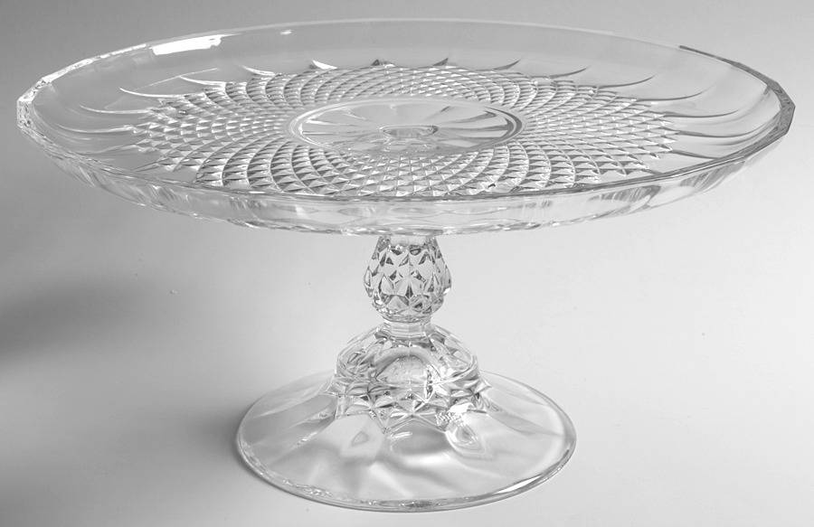 Longchamp (Clear) Round Cake Stand by Cristal D'Arques - Durand-1