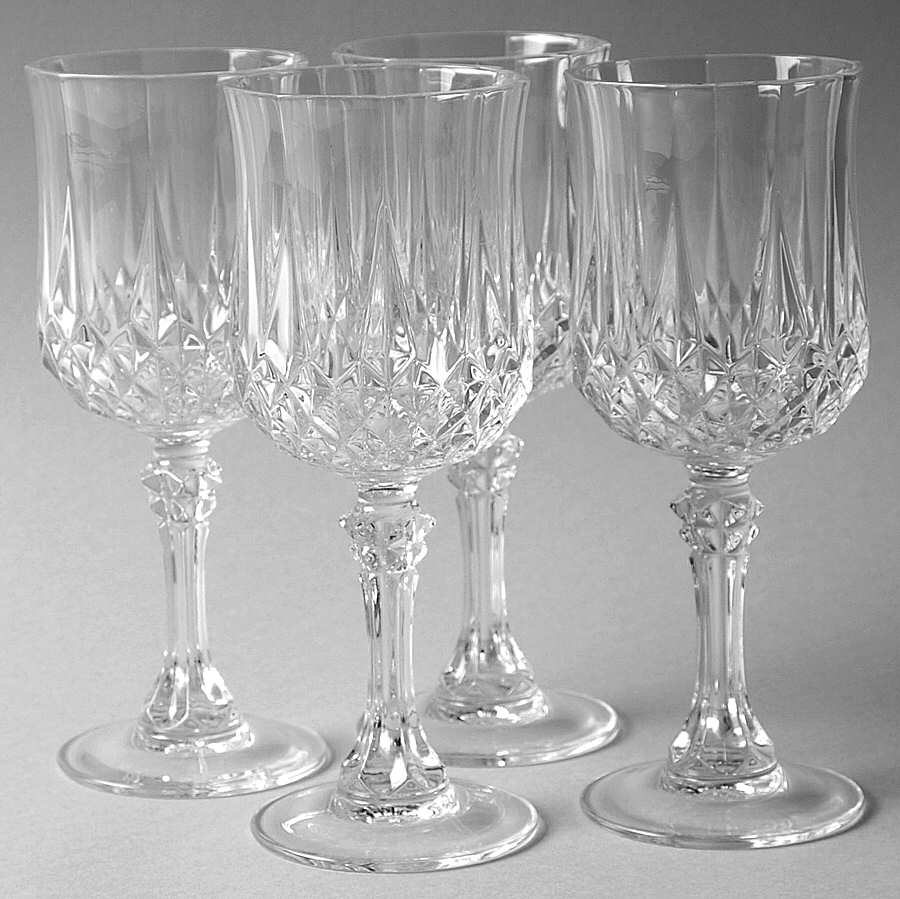 Longchamp (Clear) Wine - Set of 4 by Cristal D'Arques - Durand-1