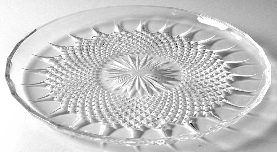 Longchamp (Clear) 12" Round Platter by Cristal D'Arques - Durand-1