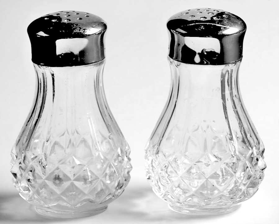 Longchamp (Clear) Shaker Set with Metal Lids by Cristal D'Arques - Durand-1
