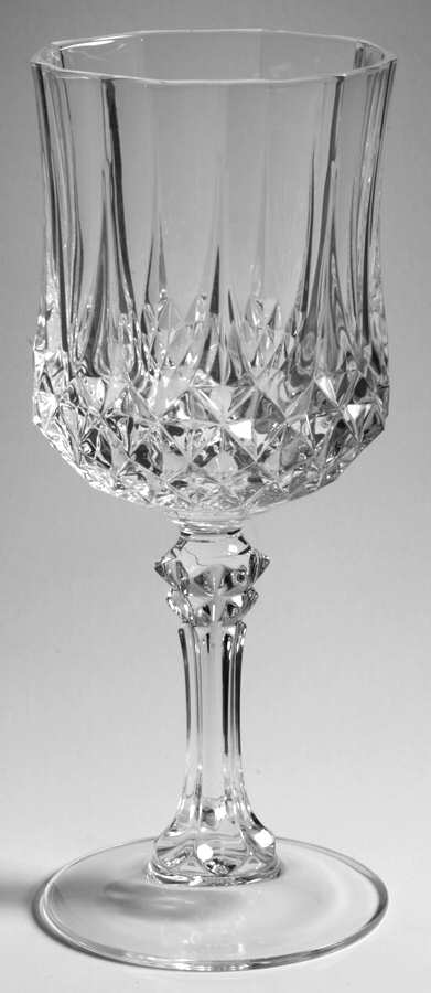 Longchamp (Clear) Tall Water Goblet by Cristal D'Arques - Durand-1
