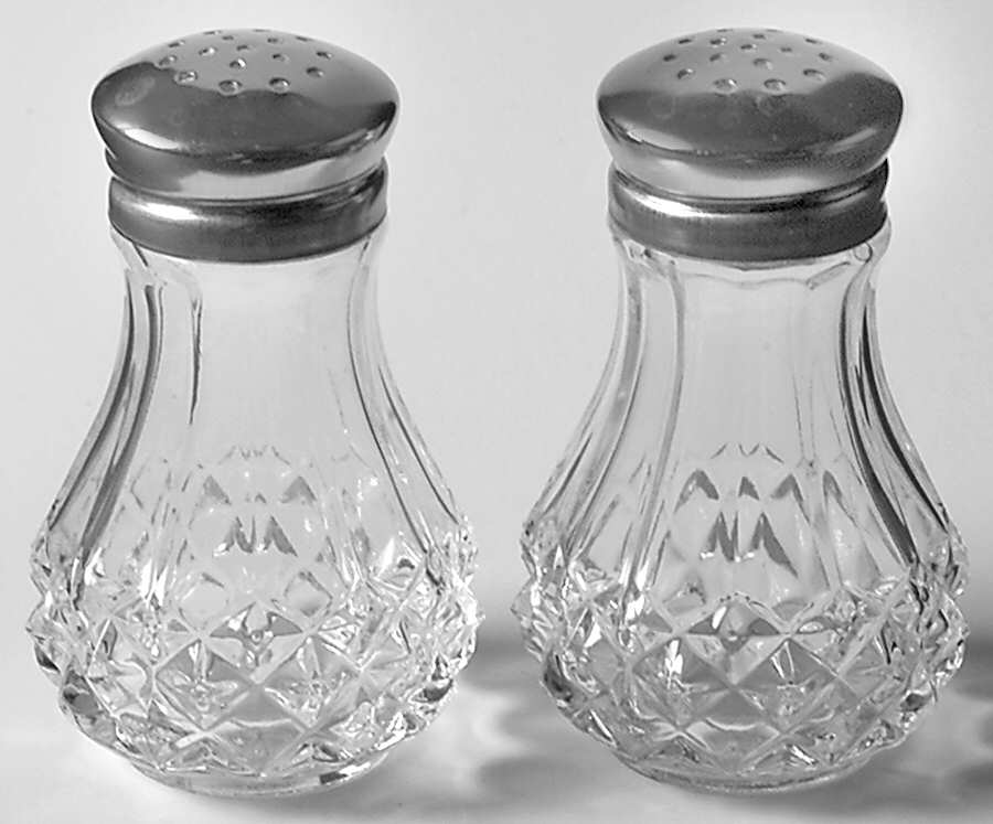 Longchamp (Clear) Shaker Set with Metal Lids by Cristal D'Arques - Durand-1