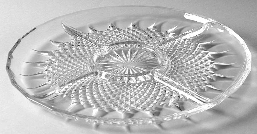 Longchamp (Clear) 12" Round 5 Part Relish by Cristal D'Arques - Durand-1