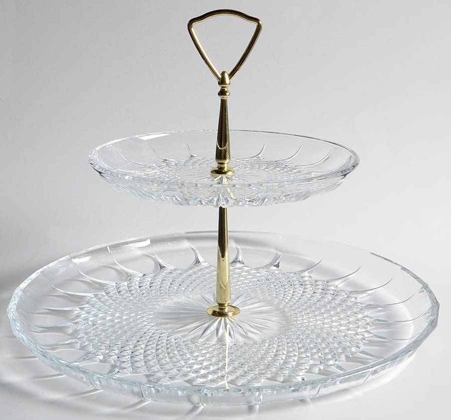 Longchamp (Clear) 2 Tier Serving Tray by Cristal D'Arques - Durand-1