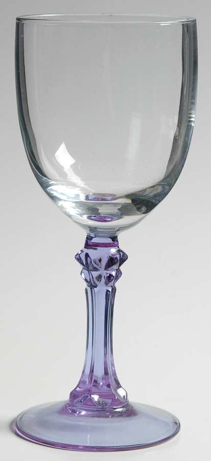 Lude Lilas Water Goblet by Cristal D'Arques - Durand-1