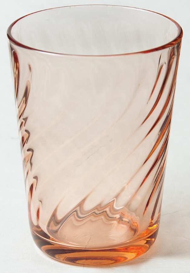 Rosaline Pink (Swirl Optic) Flat Juice Glass by Cristal D'Arques - Durand-1