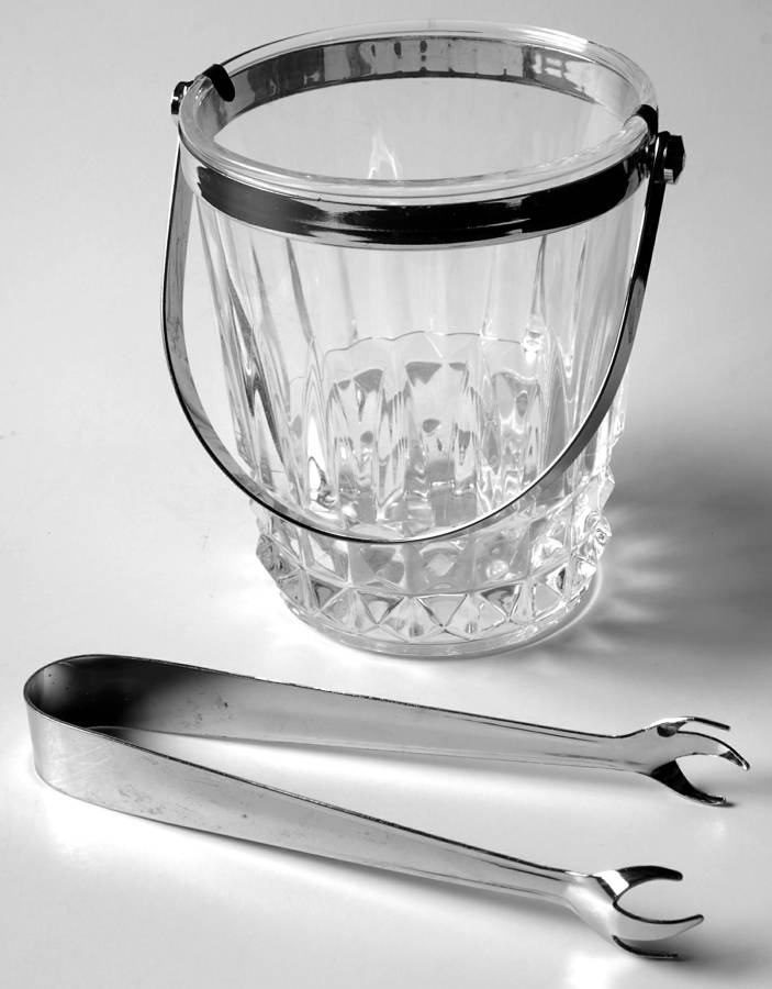 Tuilleries Villandry Ice Bucket with Detachable Handle and Tongs by Cristal D'Arques - Durand-1