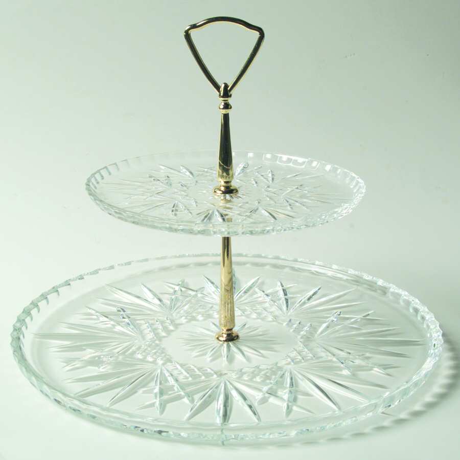 Villemont 2 Tier Serving Tray by Cristal D'Arques - Durand-1
