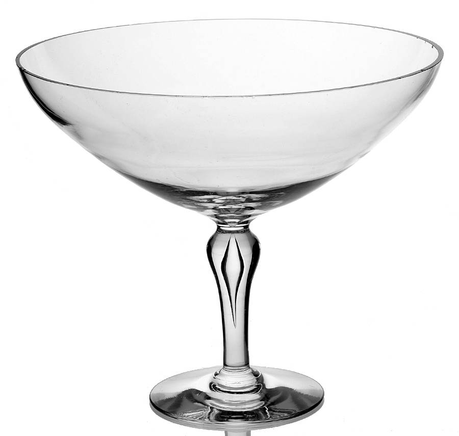 Teardrop Clear Round Compote (Height X Width) by Corcoran-1