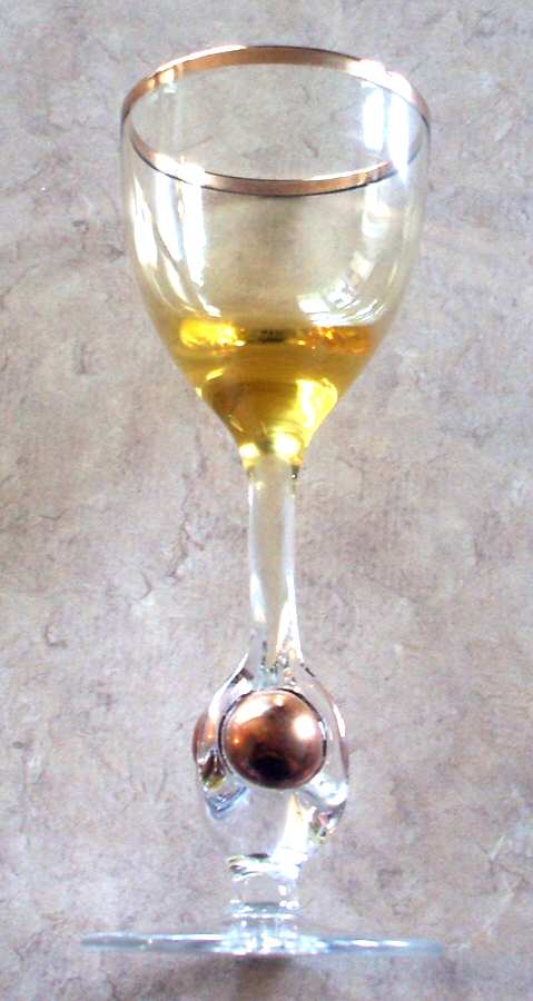 Atlas Clear (Gold Trim) Cordial Glass by Czechoslovakia-1
