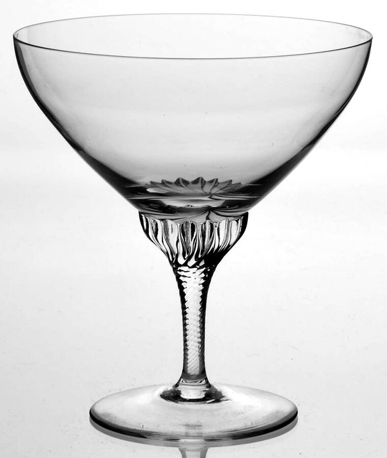 Flair Clear Low Sherbet by Czechoslovakia-1