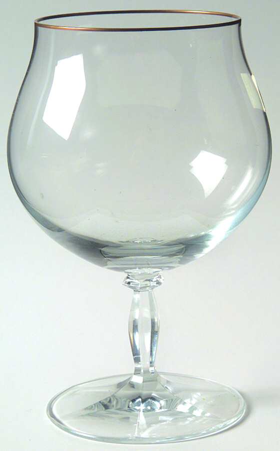 Talia (Gold Trim) Brandy Glass by Christopher Stuart-1