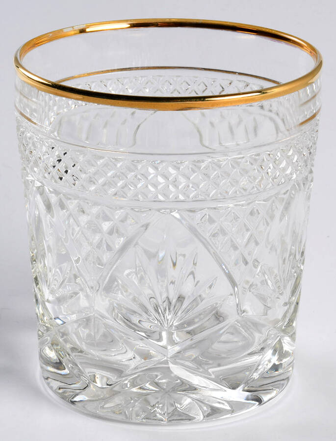 Antique Gold (No Knob, 6 Sided Stem) Old Fashioned by Cristal D'Arques - Durand-1